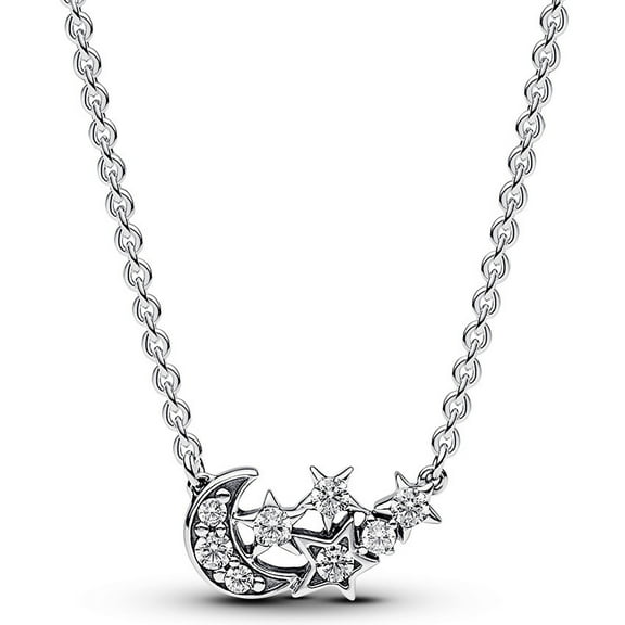 Pandora Sparkling Moon & Star Collier Necklace