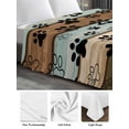thumbnail image 6 of Black Paw Print King Size Flat Sheet, Wrinkleproof & Fadeproof Cooling Flat Bed Sheet Only, Farmhouse Vintage Shabby Wood Grain Breathable Soft Bedding Top Sheets 105 x 98 Inches, 6 of 8
