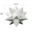 thumbnail image 5 of Saltoro Sherpi Ceramic 12 Point Stellated Icosahedron Sculpture, Large, Set of 2, White, 5 of 5