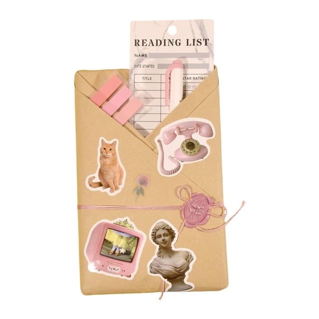 Cita con un libro Suministros para scrapbooking Accesorios decorativos de decoración Bookish Rosa