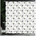thumbnail image 4 of Ambesonne Alchemy Shower Curtain, Witchcraft Magic Bottles, 69"Wx84"L, Sea Green Multicolor, 4 of 5