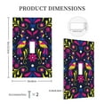 thumbnail image 5 of Kll Colorful Mexican Wall Plate,Gloss Finish,Standard Size 1 - 5" X 3", Polycarbonate Thermoplastic,Electric Receptacle Plug Covers, 5 of 8