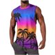 thumbnail image 2 of Hombres Moda Casual Impresión Suéter Cuello Redondo Tanque Deportivo, 2 of 5