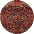 thumbnail image 1 of Ahgly Company Tapis d'Intérieur Lavables en Machine, Ronds Rouges Cramoisis Traditionnels, Ronds de 4', 1 of 7