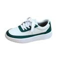 thumbnail image 1 of Wyzesi Espadrilles Noires pour Femmes Couples Mode Cuir Semelles Épaisses à Lacets Espadrilles Extérieur Décontractées Confortables Chaussures de Planche Espadrilles Rouges Filles Espadrilles Blanches Femmes, 1 of 7