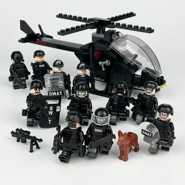Paquete M-24 helicóptero policial especial modelo de partículas pequeñas accesorios de arma militar muñeca