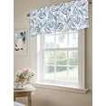 thumbnail image 6 of Curtain Valance for Windows,Blue Leaf Seamless Kitchen Valances Rod Pocket Short Curtains,Fern Maidenhair Rainforest Leaves Window Treatment Panel for Bedroom Bathroom 60"x18", 6 of 7