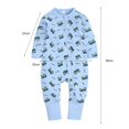 thumbnail image 3 of Baby Jumpsuit Footless Zipper Simple Infant Romper Long Sleeve Bodysuit for Baby, 3 of 10