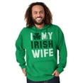thumbnail image 3 of St Patricks Day I Love My Irish Wife Men's Big & Tall Graphic Hoodie Brisco Brands 5X, 3 of 6