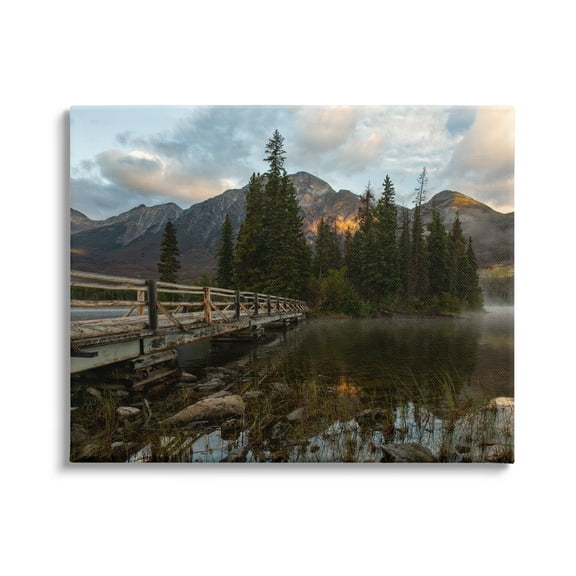 Stupell Industries Forest Bridge Photography Landscape Photography Gallery Wrapped Canvas Art Print Wall Art, 30 x 24