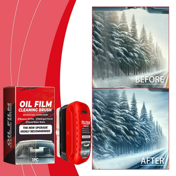 ¡NUEVO! Cepillo limpiador de película de aceite para parabrisas de coche, cepillo limpiador de película de aceite para coche, removedor de película de aceite para cristales 120 ml