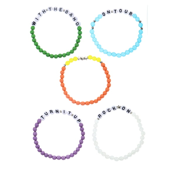 Multi-colored Stretch Concert Friendship Bracelets, 5 Pieces