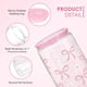 thumbnail image 3 of Vaso de vidrio SANDJEST de 16 oz con tapa y diseño de lazo con pajita, 3 of 7