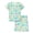 Mint Green Dinosaurs (Short sleeves & Shorts), variant on Beezizac Girls' Short Sleeve Pajama Set Cotton Slim Fit All-Over Cute Pandas Print Soft Kids Sleepwear Size 8