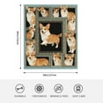 thumbnail image 4 of Adorable Corgi Print Flannel Blanket, Soft Plush Fleece Throw, Cozy All Season Blanket for Bed Sofa Office and Travel, Cute Dog Lover Gift Idea for Family and Friends -60"x50", 4 of 8