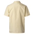 thumbnail image 4 of XDZJLR Men Shirt Spring And Summer Fashion And Leisure Dongfeng Pocket Button Lapel Short Sleeve Tops, 4 of 7