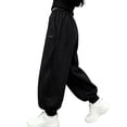 thumbnail image 4 of Qingpeng Boys Girls Sweatpants Elastic Waist Side Pockets Drawstring Cuffed Casual Athletic Long Pants for Kids, 4 of 5