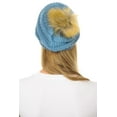 thumbnail image 4 of C.C Hat-43 Thick Warm Cap Hat Skully Faux Fur Pom Pom Cable Knit Beanie Denim, 4 of 4