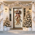 thumbnail image 5 of Eagokdc Christmas Door Cover Decorations Holiday Wall Hanging Tapestry, Xmas Front Door Cover Curtain for Hallway Balcony‑Railing Display, 5 of 6
