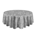 thumbnail image 5 of Round Waterproof Tablecloth Grey Reusable Indoor/Outdoor Durable Table Cover for Kitchen and Dining Room 60 Inch X 60 Inch, 5 of 6