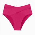 thumbnail image 4 of Kedxroy Women High Waisted Bikini Bottom Full Coverage Bikini Bottom Tummy Control Swim Bottom(Hot Pink,L), 4 of 5