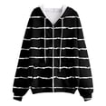 thumbnail image 5 of Kaprioy Womens Zip Up Long Sleeve Hooded Sweatshirts With Pocket Drawstring Gradient Hoodies Fall Fashion Women Clothing Black, S, 5 of 6