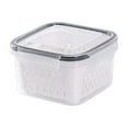 thumbnail image 5 of YIKA Tupperware Container Fruit Vegetable Storage Containers For Fridge Draining Fresh Containers 3 In 1 Produce Storage Containers Large Organizer Bins Kitchen Storage White, 5 of 8