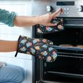 thumbnail image 2 of Pioneer Flower Floral Print Pattern 1-Pack Oven Mitts Set, Heat Resistant Kitchen Gloves, 7.7" X 12", 2 of 6