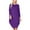 Eggplant, variant on Women's Plus Size Round Neck Draped Side 3/4 Dolman Sleeves Dress