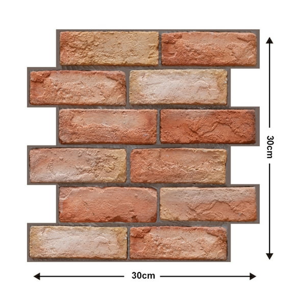Wallpaper,Pvc Wall Stickers 3 Dimension Red Dimension Red Brick Wallpaper Peel Stick Stickers Room Kitchen Adhesive Wallpaper Peel Room Kitchen Countertop Removable Adhesive Wallpaper Peel Stick Pvc