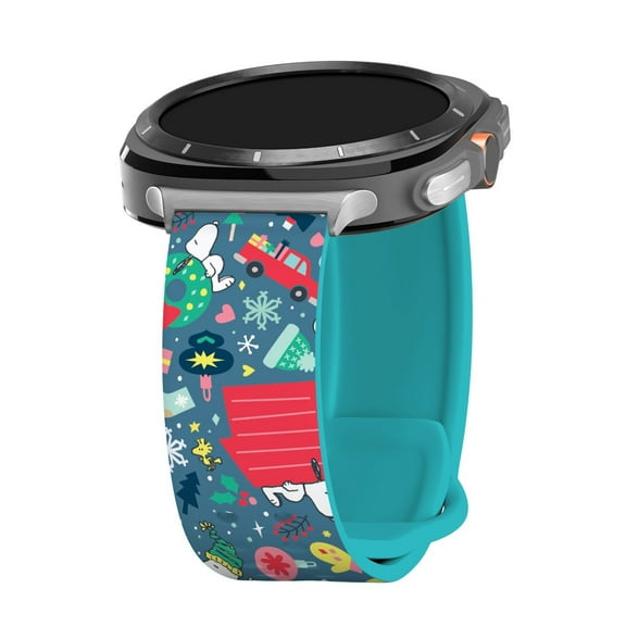 Peanuts Christmas HD Watch Band Compatible with Samsung Galaxy Watch Ultra 47mm (Long Holiday Happiness)