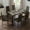 Marble, variant on 7-Piece Dining Table Set, Modern Kitchen Table with High-Back PU Leather Chairs & Marbling Tabletop for Small Space