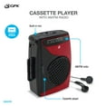 thumbnail image 2 of GPX CAS337B Cassette Player with AM/FM Radio, Built-in Microphone, and Stereo Earbuds Included, 2 of 8