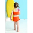 thumbnail image 4 of Younger Tree Little Girls Two Pieces Swimsuit Color Block Stripe Swimwear Summer Beach Bathing Suit for 5-6T, 4 of 8