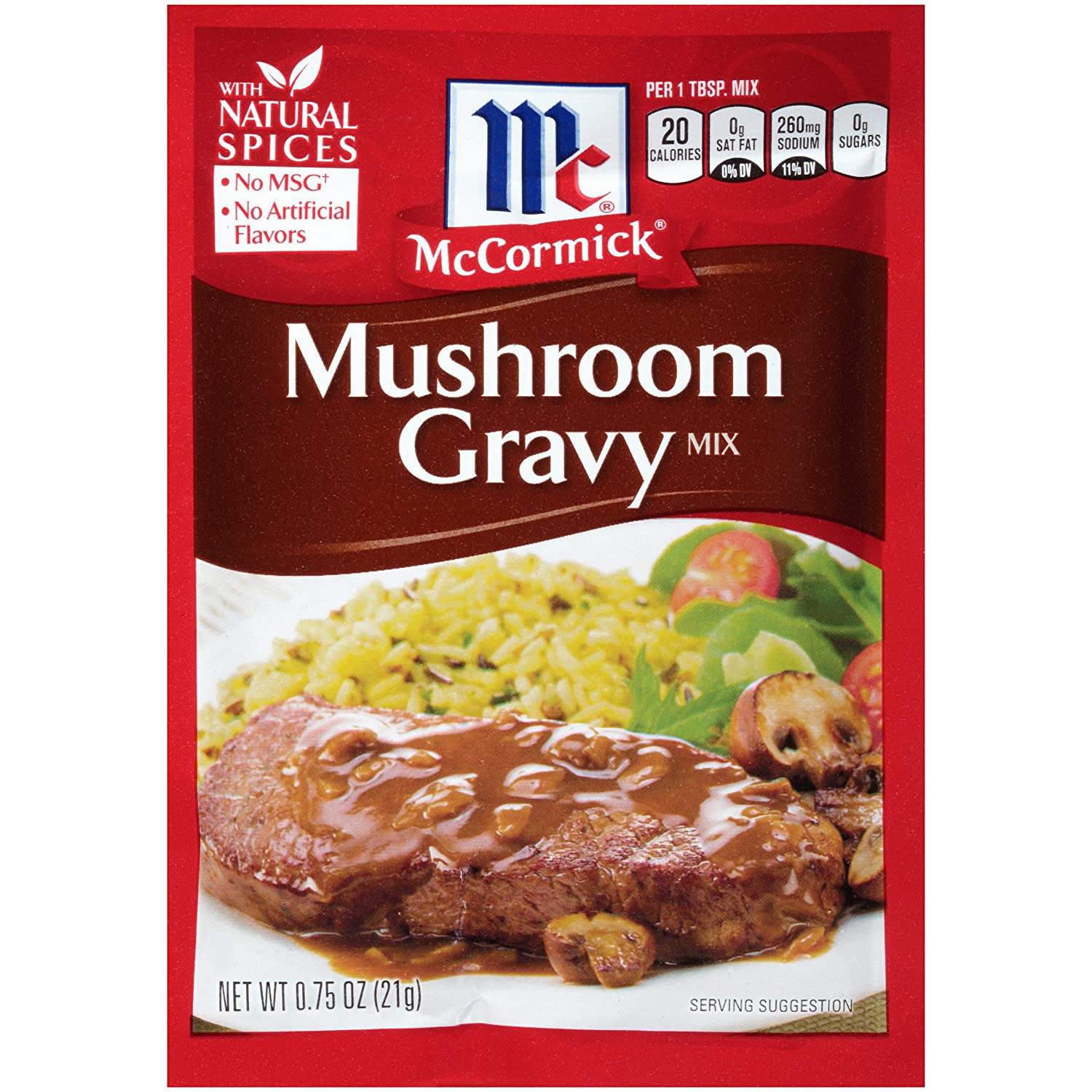 McCormick Mushroom Gravy Mix 0 75 Oz Pack Of 12 Walmart