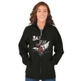 thumbnail image 4 of Halloween Bat Out of Hell Spooky Zip Up Hoodie Men's Women's Brisco Brands S, 4 of 6