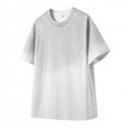 thumbnail image 4 of Handshe Men's Casual T-Shirt with Relaxed Fit, Distressed Wash, Gradient Design for Daily Wear and Casual Outings, 4 of 5