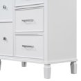 thumbnail image 3 of 30 Inch Bathroom Vanity with Ceramic Sink, Flip-Out Drawer Design for Plumbing, White Painted MDF Cabinet with Solid Wood Legs, 3 of 14