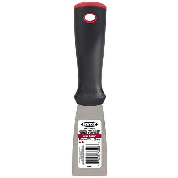 1-1/2" Hyde 04101 Value Series Carbon Steel Flexible Putty Knife