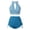 R590/Navy, variant on Vividxx Womens Bikini Sets Women Hollow Out Striped Prints Lacing Backless Swimwear Summer Two Piece Swimsuit Beach Bikini Comfortable Vacation Beachwear