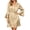 Beige, variant on Robes for Women Solid Color Long Sleeve Tie Front Sleepwear Bathrobe Lightweight Casual Loungewear