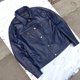 thumbnail image 3 of Chaqueta de cuero de vaca genuino para hombre, abrigo corto bordado azul Storm Rider, vaquero, motocicleta, América, ropa informal Retro, 3 of 5