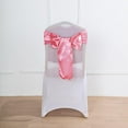thumbnail image 5 of Efavormart 5 Pack | Rose Quartz Satin Chair Sashes | 6"x106", 5 of 9