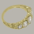 thumbnail image 4 of LBG British Made 10k Yellow Gold Synthetic Cubic Zirconia Womens Anniversary Ring - 33 size options - Size 6.75, 4 of 6