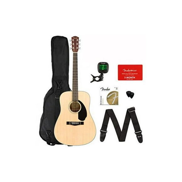 PAQUETE DE GUITARRA ACUSTICA CON ACCESORIOS Fender FENDER GUITARRA ACUSTICA CD-60S DREAD PACK NAT