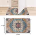thumbnail image 6 of Boho Blue Vintage Carpet Door Mat Welcome Door Mat for Front Door, Home Entrance, Yard, Floor, Patio, Non Slip Spring Summer Welcome Mat Indoor Outdoor Doormat 30"*17", 6 of 6