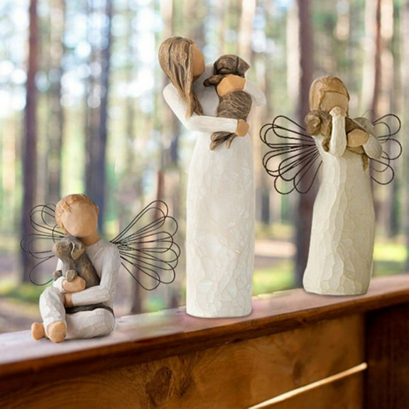 Angel Statue, Friendship Prayer Statue,Dog Cat Memorial Pet Loss Gift Gifts for Grieving Owner Craft