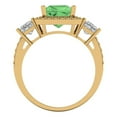 thumbnail image 4 of Three-Stone Engagement Ring for Women - 3.005ct Simulated Green Diamond in 14K Yellow Gold Promise Ring, 4 of 6
