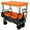Orange, variant on Tcbosik Collapsible Wagon with Canopy and 7" All-Terrain Wheels, Portable & Foldable Utility Cart with Mosquito Net, Wagon Cart with Rear Bag and Cup Holders for Camping, Shopping, Black