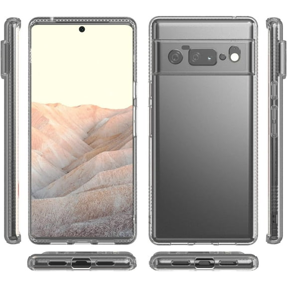 Designed for Google Pixel 6 Pro Case, Drop Protection Shockproof Protective Phone Case Anti-Fingerprint Slim TPU Clear Cover for Google Pixel 6 Pro 5G (Clear)